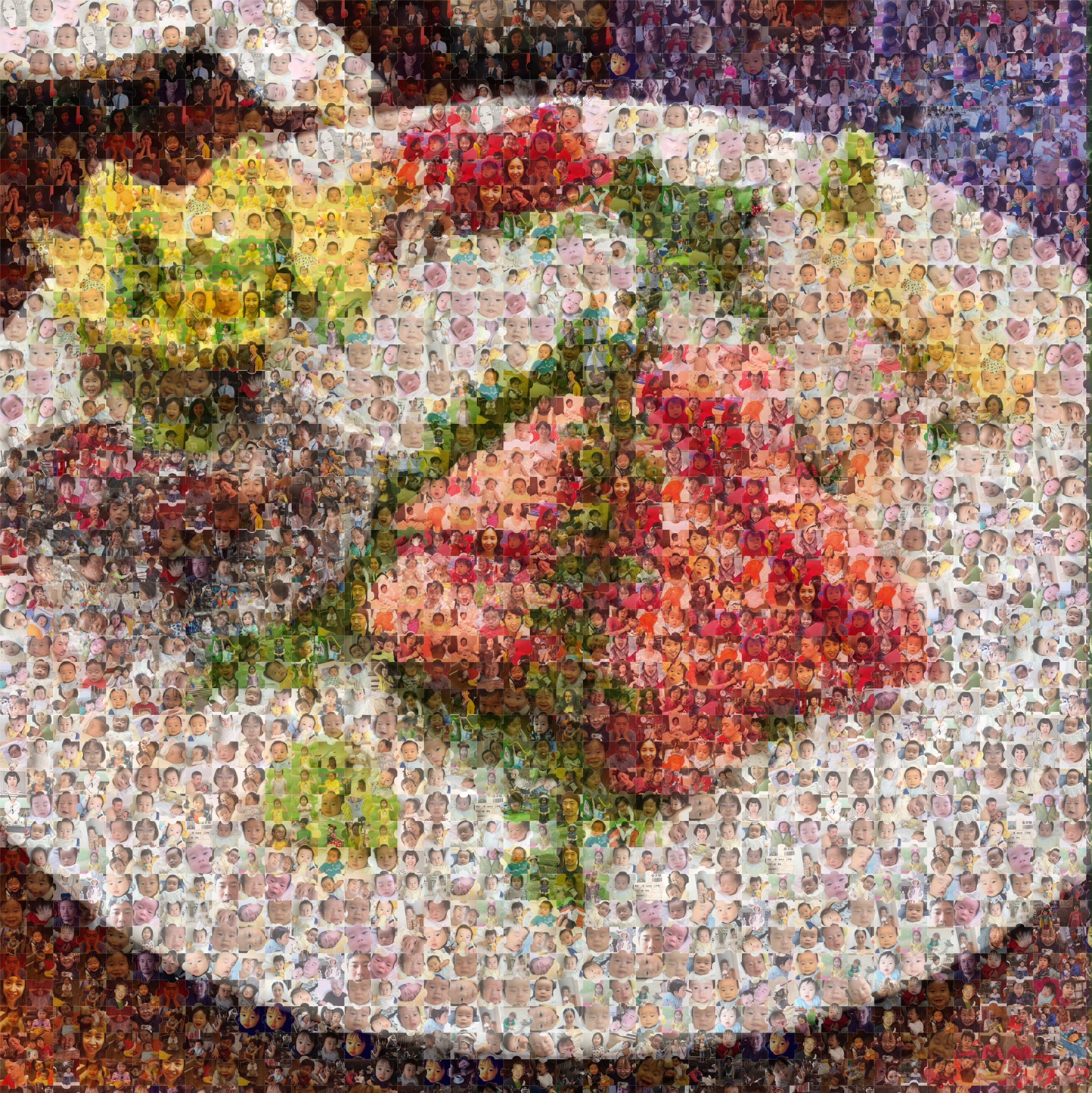 変換後のモザイクアート